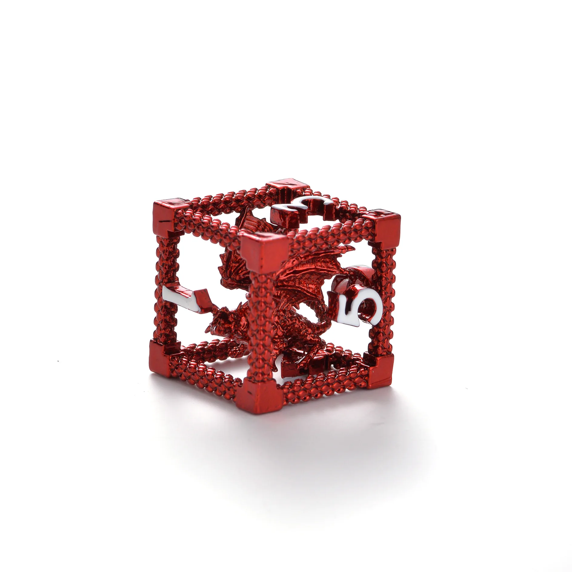 DND Metal Cube 3D Dragon Dice Set for Dungeons & Dragons TRPG Tabletop Game Polyhedral Dice set Role playing games Dice D20 D6