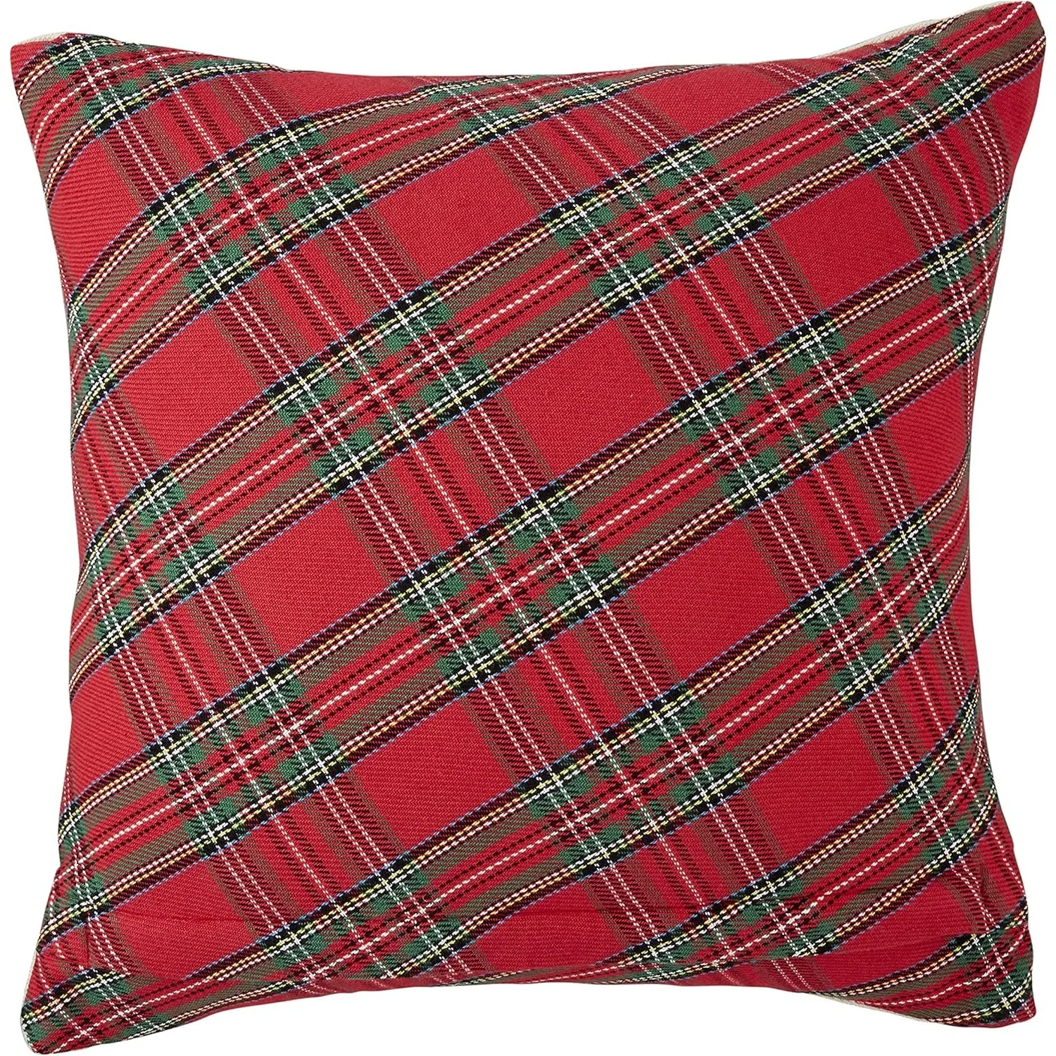 Tartan Hooked Pillow, Wreath