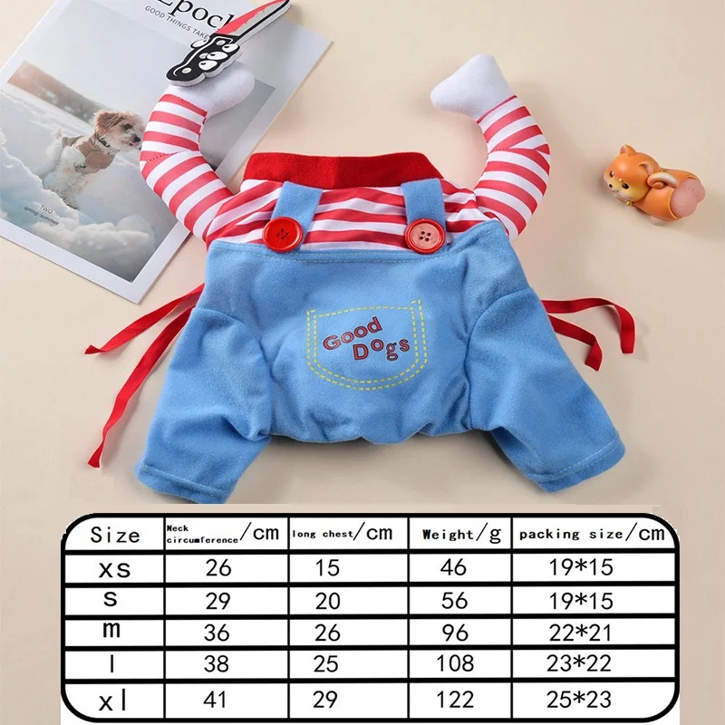 Halloween Funny Dog Cat Clothes For Small Medium Dogs Cats Pet Outfits Party Dressed Up Cosplay Costumes MWTJK02_voghion.com