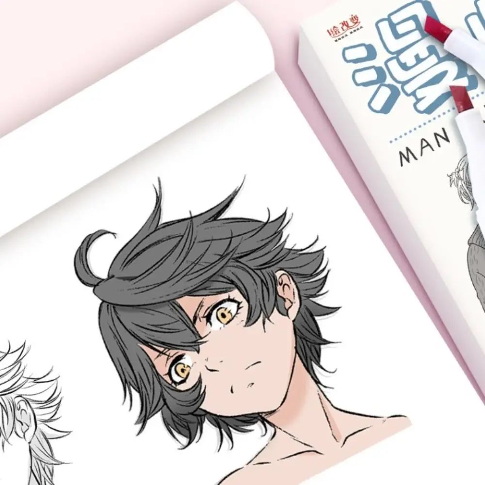 Comics Anime Sketch Tutorial Book Girl Boy Novice Line Draft Tracing Book Practice Zero Basic Comics Hand Drawn Book Artist