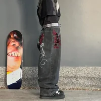 Woman Jeans Cargo Pants Women Clothing Y2k Baggy Harajuku Retro Hip Hop Embroidery Trousers Streetwear Ladies for Women - Image 4