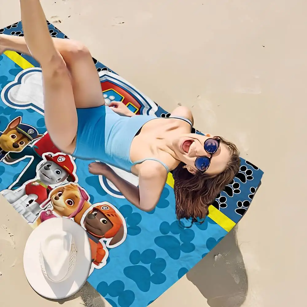 كارتون الكلب الكفوف أنيمي ستوكات منشفة الشاطئ ماصة سريعة الجافة لينة اليوغا السباحة منتجع تسلق الجبال منشفة #6