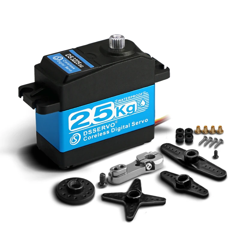 Wasserdichte Servos mit kernlosem Vollmetallgetriebe und hohem Drehmoment, 45 kg, 35 kg, 25 kg, 180 ° /270 °   für RC Baja Truck Cars Robot Upgrade-Zubehör