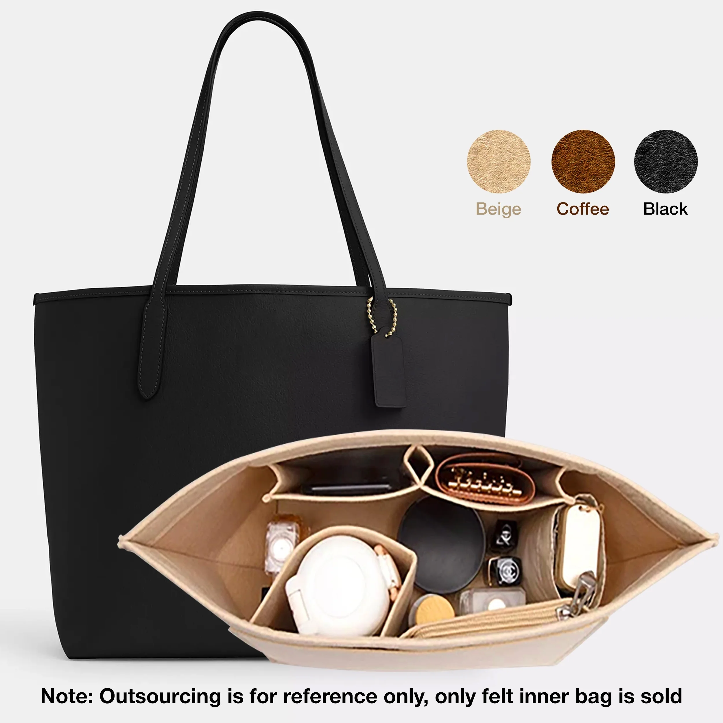 

Войлочный вкладыш-органайзер для сумок Longchamp: портативный, для путешествий, для косметики и мелочей