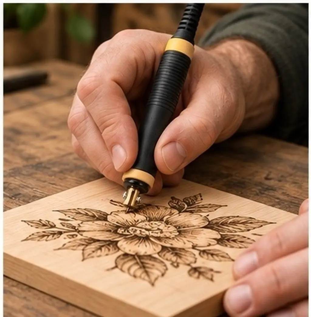 Pyrography Pen Multifunction Heat Transfer Tool Fast Heating Precision Tip for Wood Soldering Art Hobby