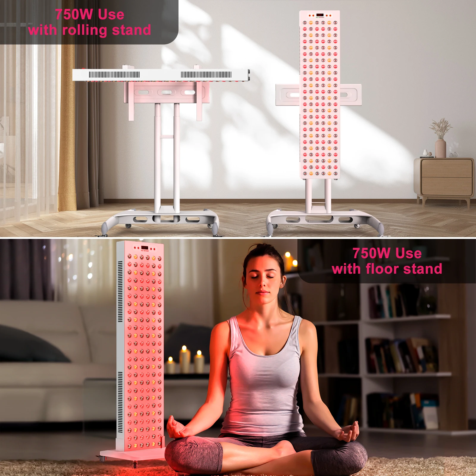 2025 رائجة البيع Bonliter 750W جهاز أحمر بالقرب من الأشعة تحت الحمراء 630nm 660nm 810nm 830nm 850nm Led العلاج بالضوء