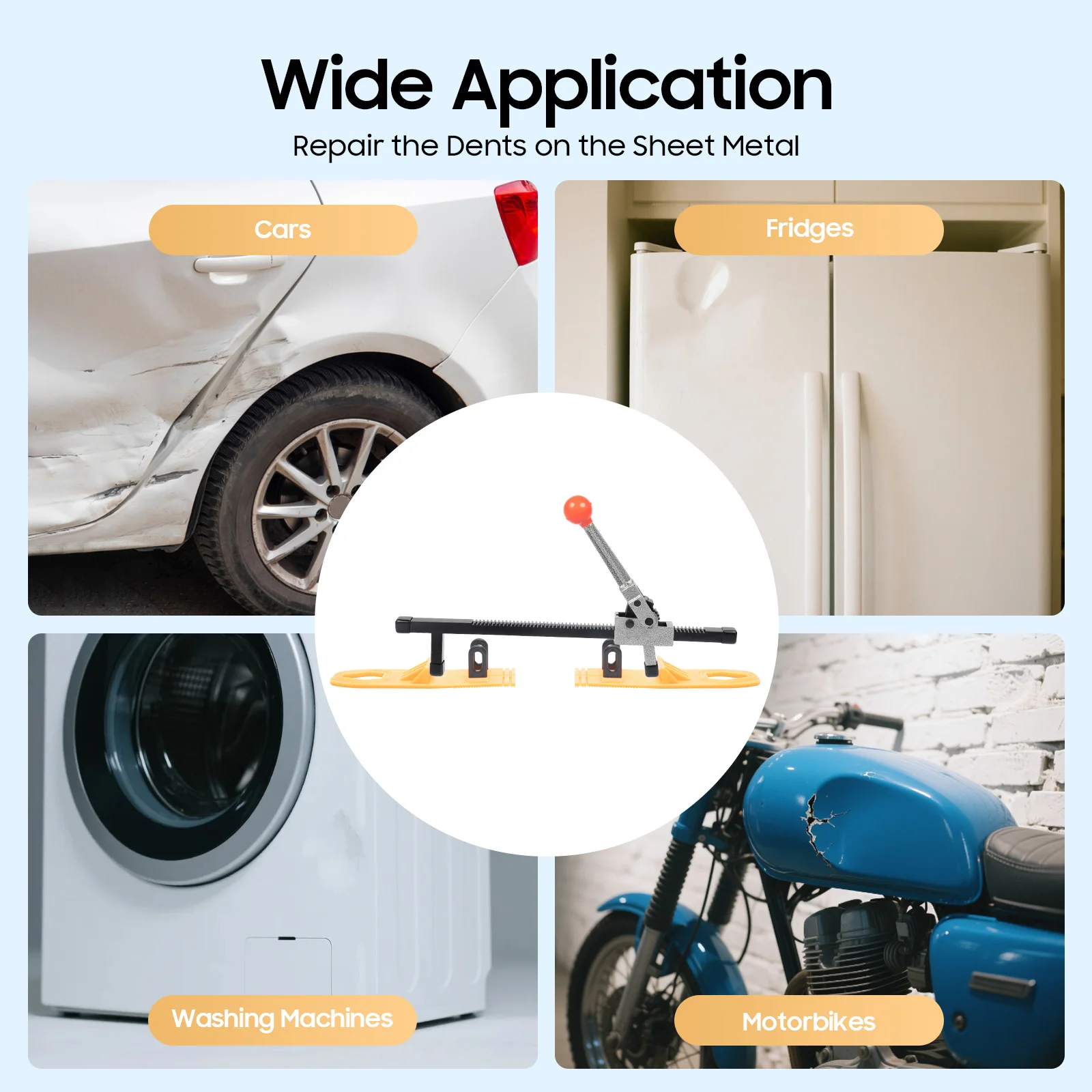 Car Dent Repairing Tool Sheet Metal Puller Manual Sheet Metal Puller Dent Removal Tool Paintless Dents Removal Sheet Metal Dents