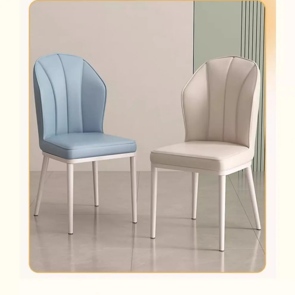

Cream style dining chair home backrest dining room chair simple modern dormitory dining table chair coffee casual dining table
