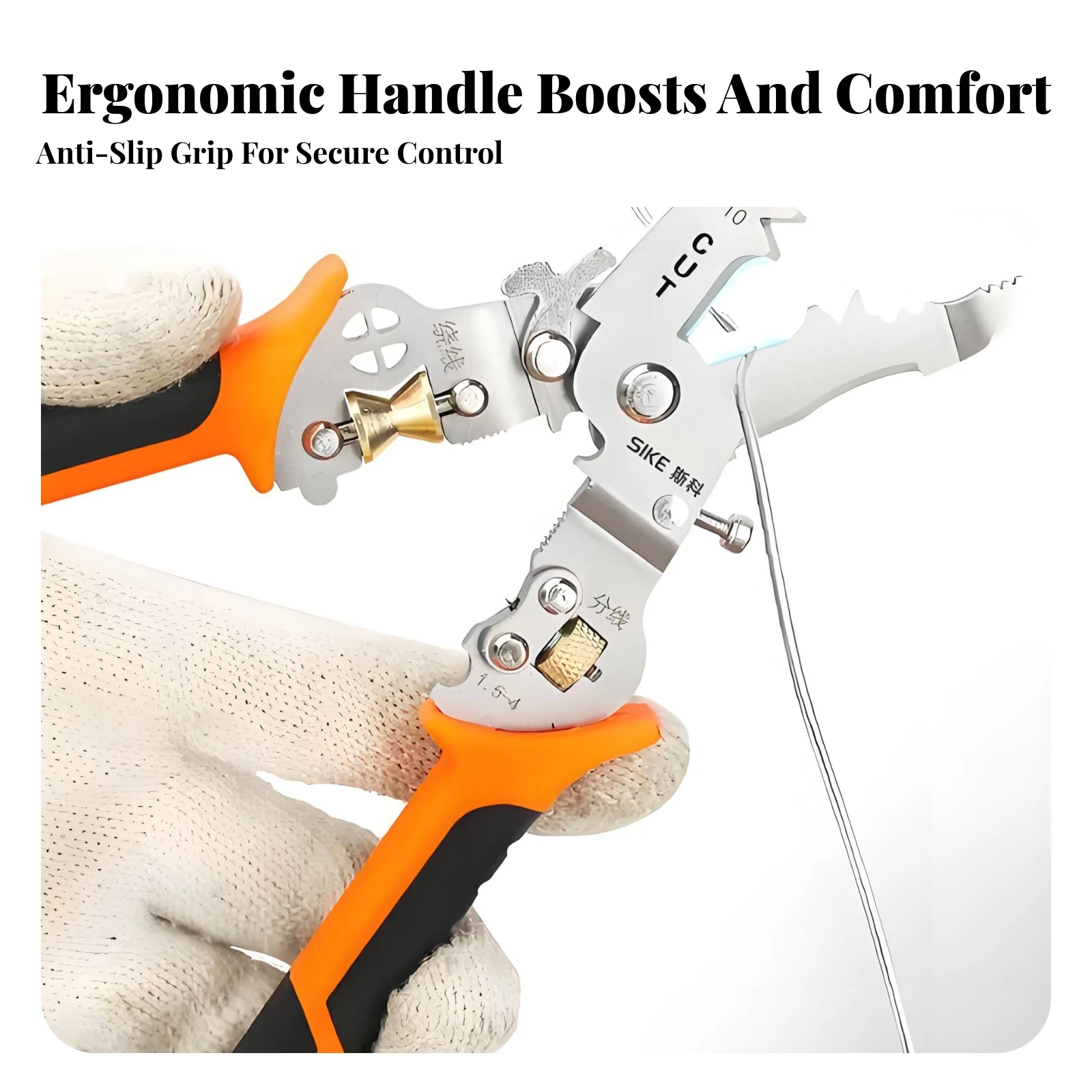 Professional Electrical Plier Hand Tool Insulated Handles Wire Stripping Plier Metal Body Multifunction Wire Stripper
