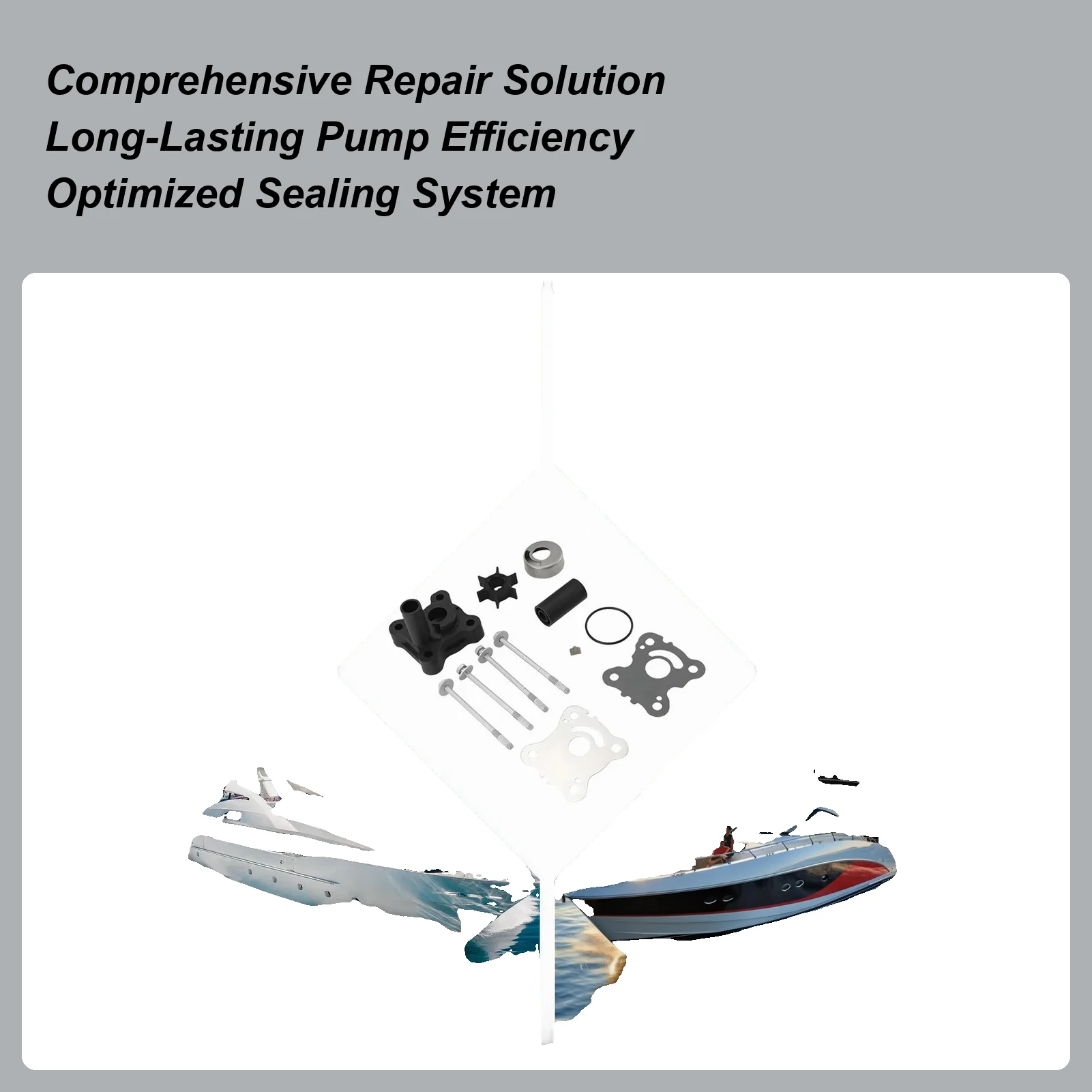 

Для подвесных моторов Honda 06193-ZW9-A32 BF8D BF9.9D 15D 20D 4T 8-20HP Ремонт крыльчатки насоса Прецизионный прочный быстрый водяной насос