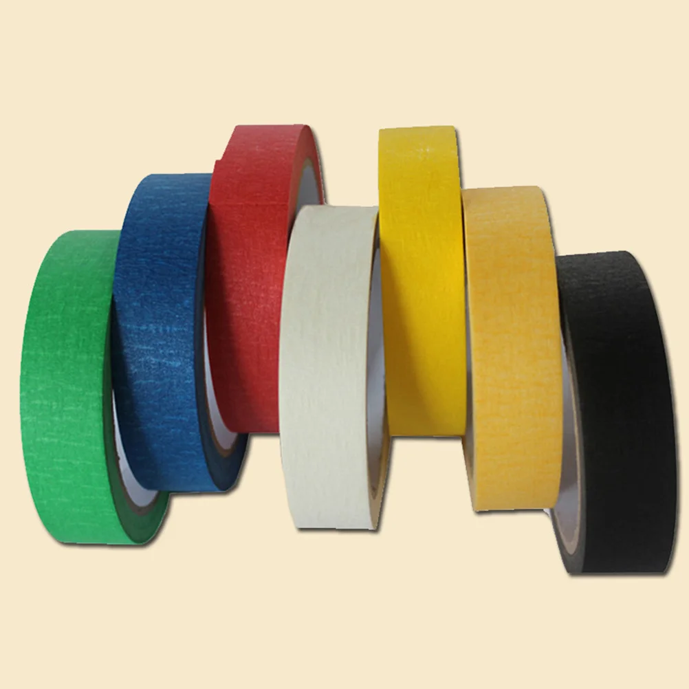 Masking Tape White Rubber Color Separation Mark Sticky Textured Paper For Painting Edges Uv Resistant No Residue Long Use