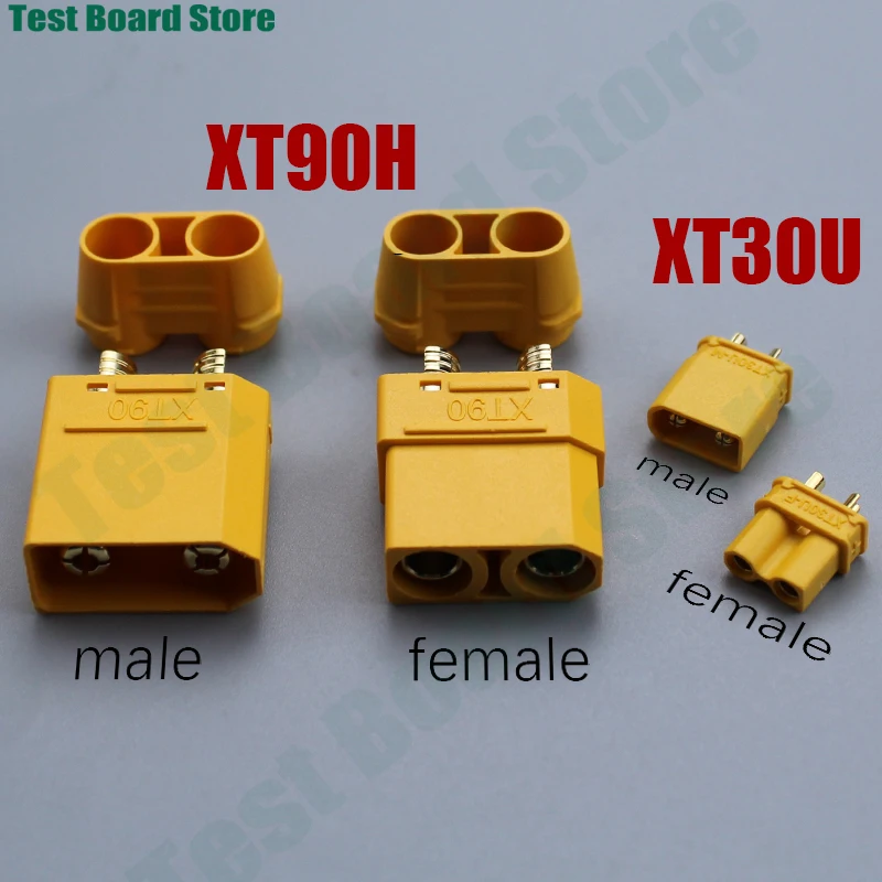 1Piece XT90H XT30U model airplane plug connector, high current gold-plated banana male and female adapter with protective shell