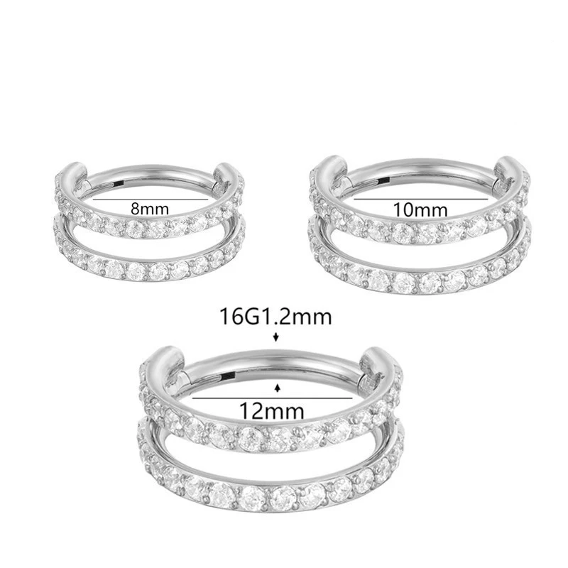 1 قطعة G23 التيتانيوم الأنف الدائري الحاجز تشيكوسلوفاكيا زرع الصف متمحور Daith أقراط الزنمة الغضروف اللولب محارة الفرس ثقب المجوهرات