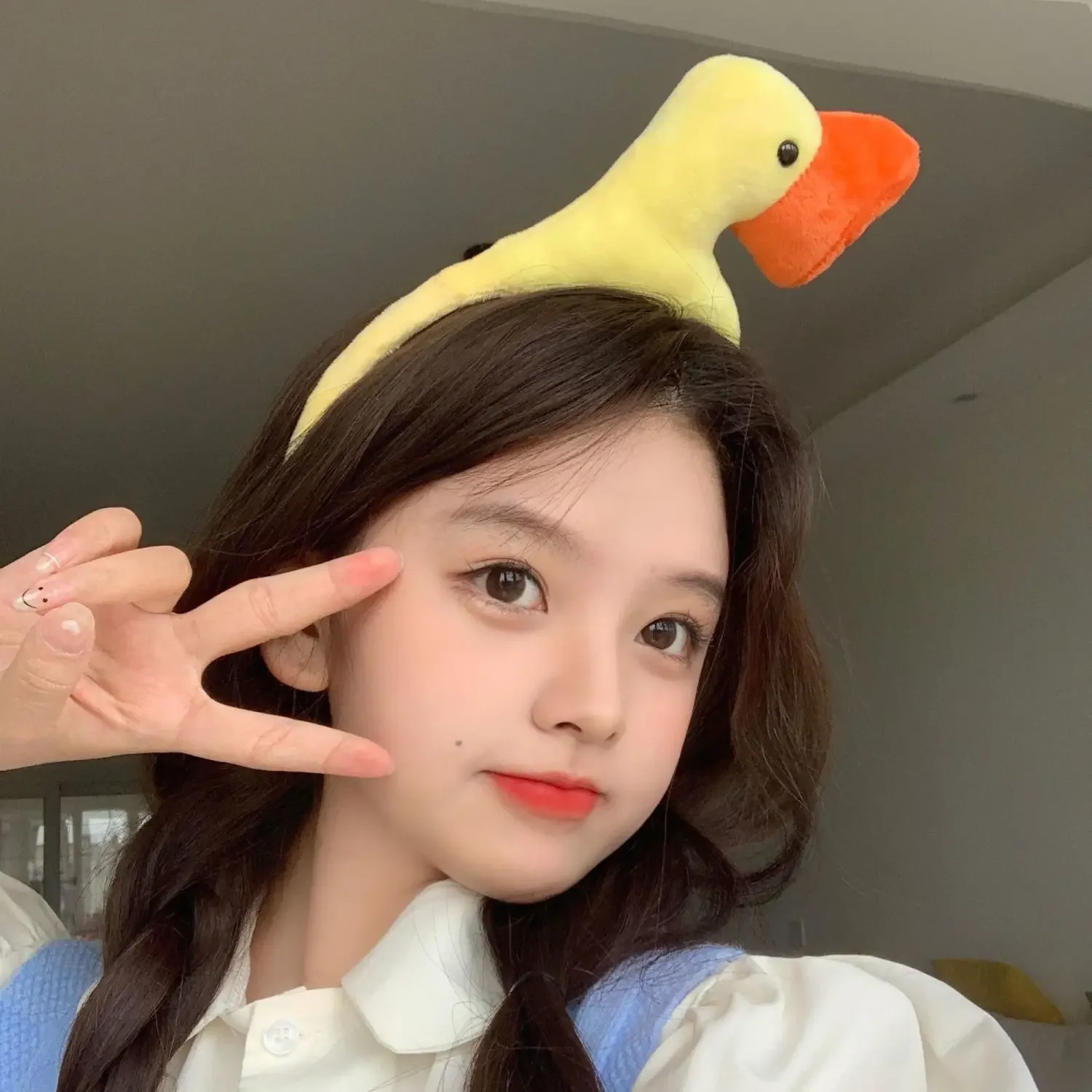 

Swan Headband Female Cute Children's Hair Bands Duckling Goose Strange Creative Performance Hair Card Props Animal Headdresses