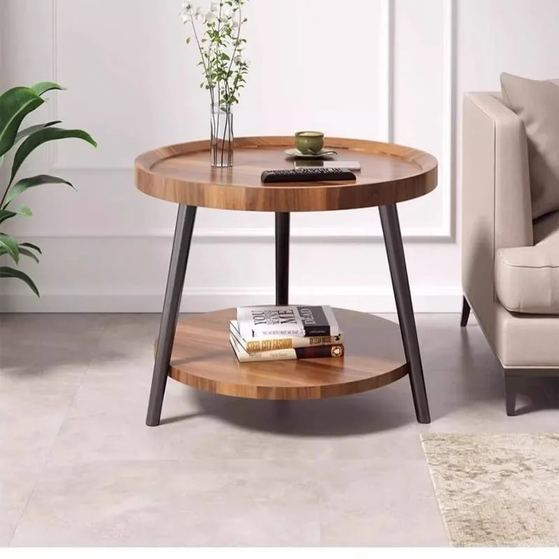 Luxury Round Coffee Tables Design European Style Mid Century Salon End Table Floor Space Saving Mesa De Centro Furniture Home