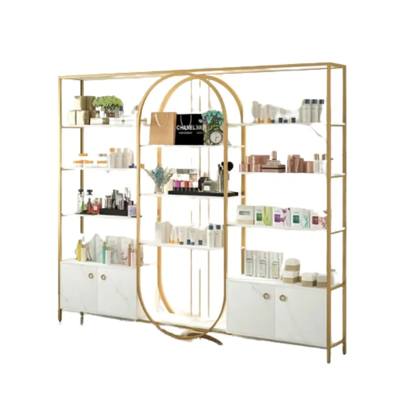 Skincare and cosmetics display rack, beauty salon display cabinet, nail storage display cabinet