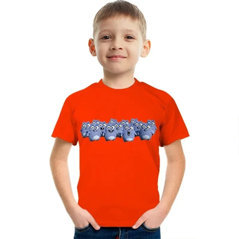 New Grizzy And The Lemmings T-shirts Children Cartoon 3D T Shirts Camiseta Boys Girls Teens Toddler T shirts Summer Kids Tee Top