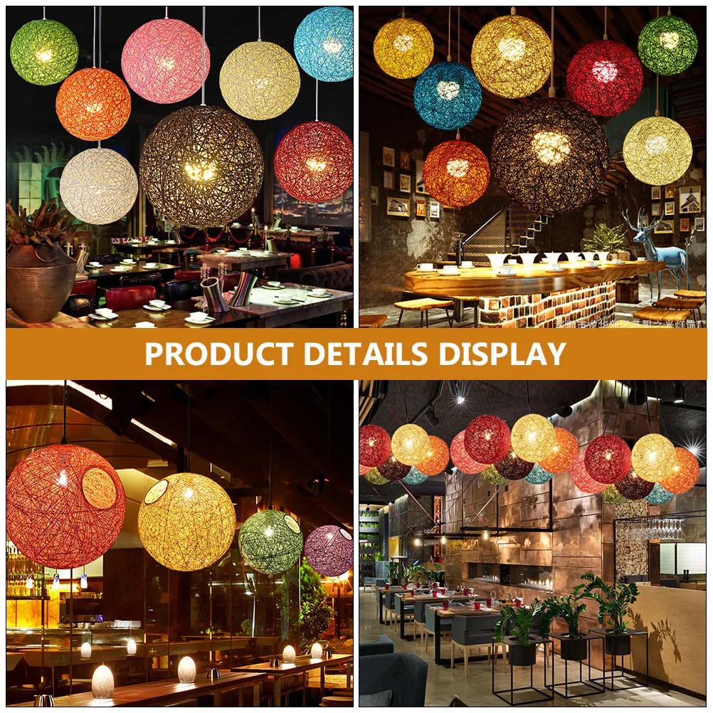 

Rattan Ch Home Decor Round Shape Durable Home Coffee Hanging Shop Bar Decor Ceiling Decorative Ceiling Lamp Lamp