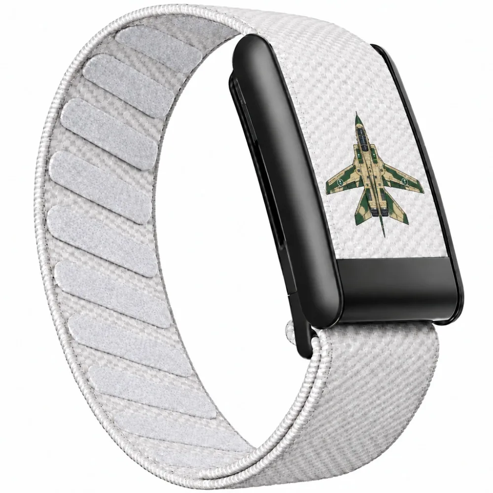 For WHOOP 5.0 MG White Tornado IDS Pattern Nylon Woven Sport Strap Graphic Print Fitness Wristband Replacement Accessory