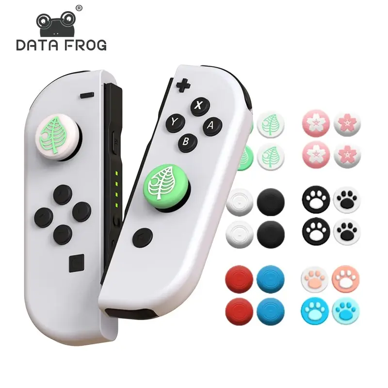 Data Frog for Nintendo Switch Oled Accessories for Joycon Switch Cap Joycorn Stick Cover Joystick for Nintendo Switch Thumbskin