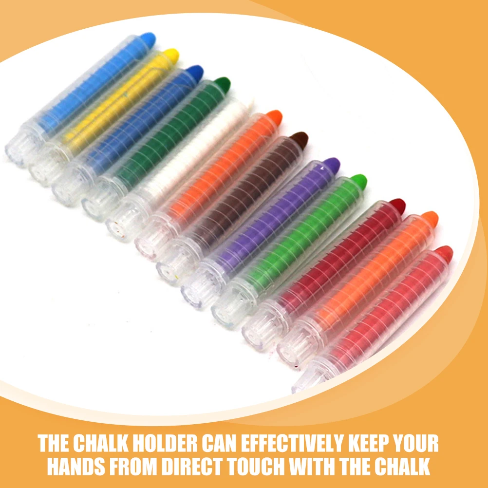 

14pcs Chalk Holder Plastic Rotatable Clip for Teacher Office Home Reusable Chalk Clamp Blackboard Writing Aid Student Supplies
