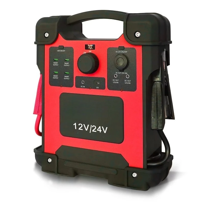 

Heavy Duty Portable 80000 mAh Capacity Emergency Battery Booster 12V/24v Truck Power Bank Car Jump Starter