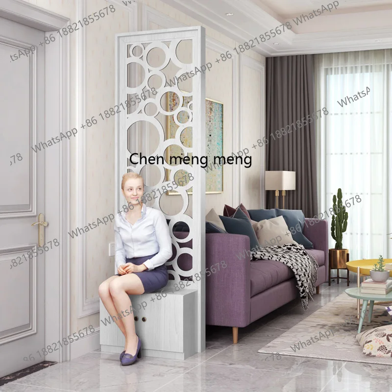 modern screen partition living room bedroom entrance simple decoration light luxurymulti-layer board block feng shui seat screen