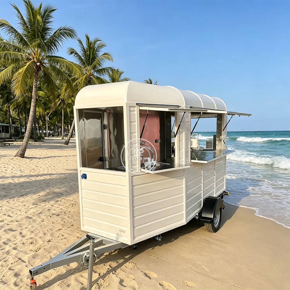 

Street Food Trailer Mobile Coffee Kiosk Catering Truck Concession Pizza BBQ Food Truck With Professional Kitchen Setup