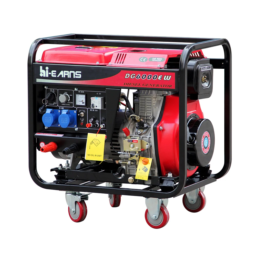 AC Single Phase 2kw Double Use 180A die·sel Welder Generator