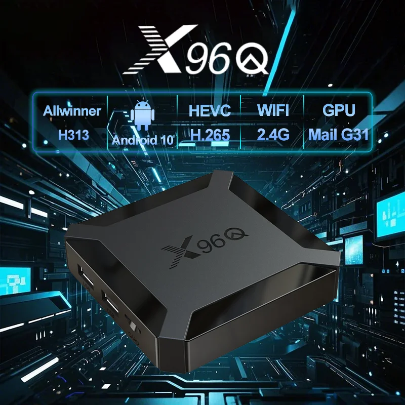 Hot X96Q Android 10.0 Fast Smart TV BOX 2GB 16GB Allwinner H313 Quad Core 4K 2.4G Wifi Set top box 1G8G Media Player