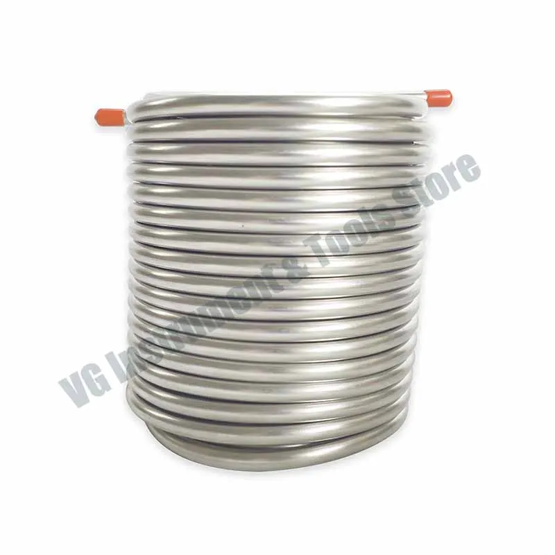 Double Layer Beer Water Wort Chiller,14mLength Cooling Coil,Outdoor Incubator Beer Cooling Coil，Food Grade 304 Stainless Steel