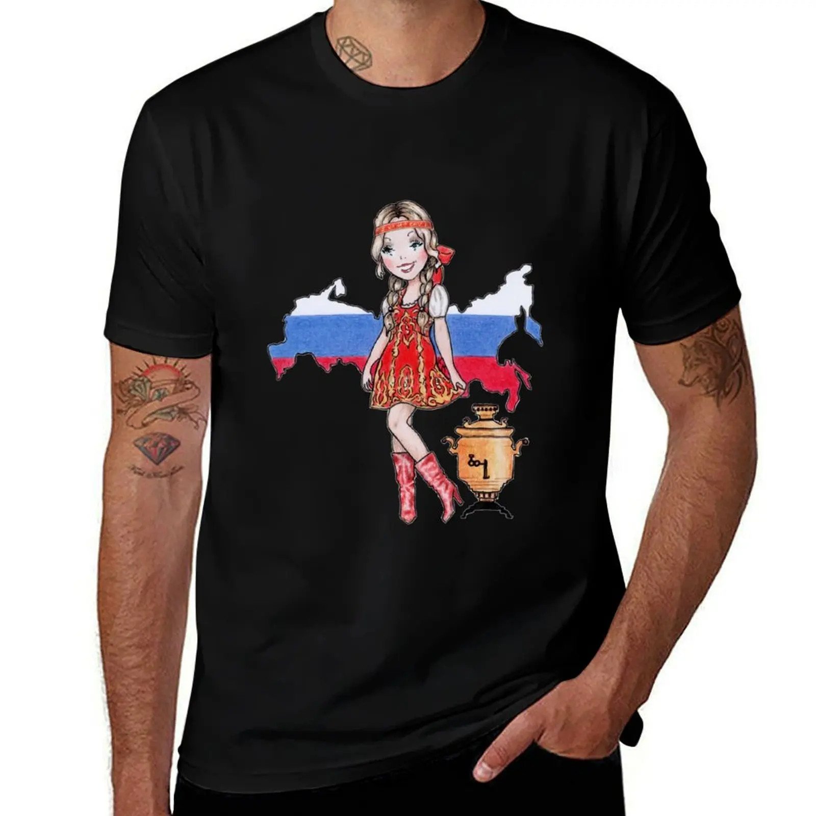 

Russian shirts Russian T-Shirt with samovar printed t humor and flag funny cute girl dark for t shirts man