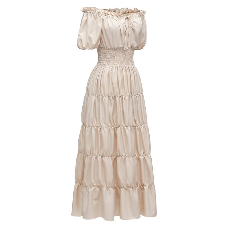 Gonna lunga rinascimentale Costume da piantina di ruolo da donna loween Abbigliamento interno Spettacolo teatrale Vintage Dr di Anhang