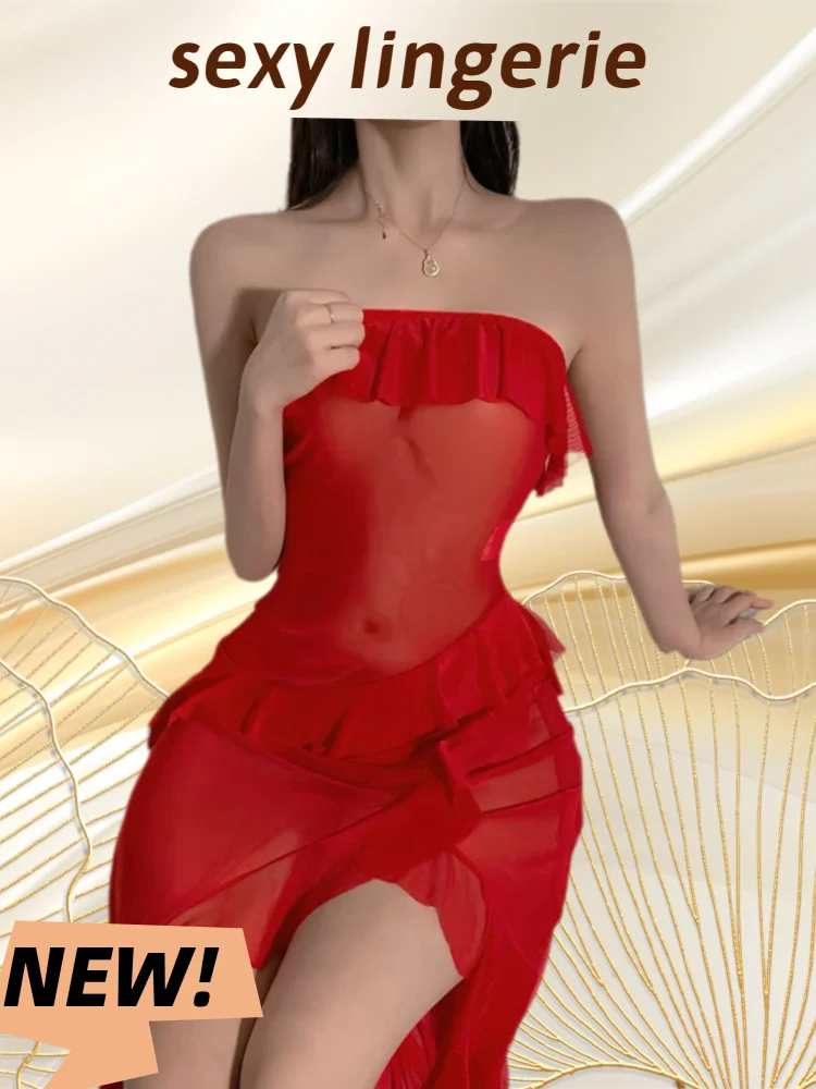 ملابس داخلية مثيرة إباحية شفافة من خلال تنورة تغوي بدلة جنسية ساخنة جدًا تستخدم للأنشطة الجنسية جوارب لكامل الجسم slut crotchless