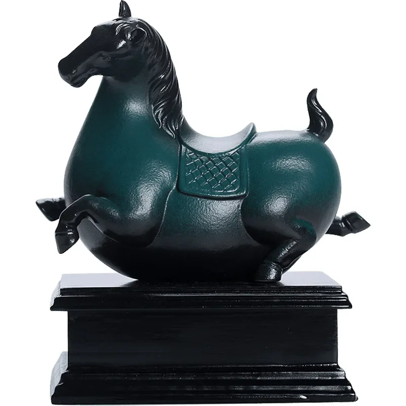 

Chinese Ceramic Pony Ornaments Home Accessories Study Bogu Frame Tangma Crafts Living Room Ornaments Furnishings