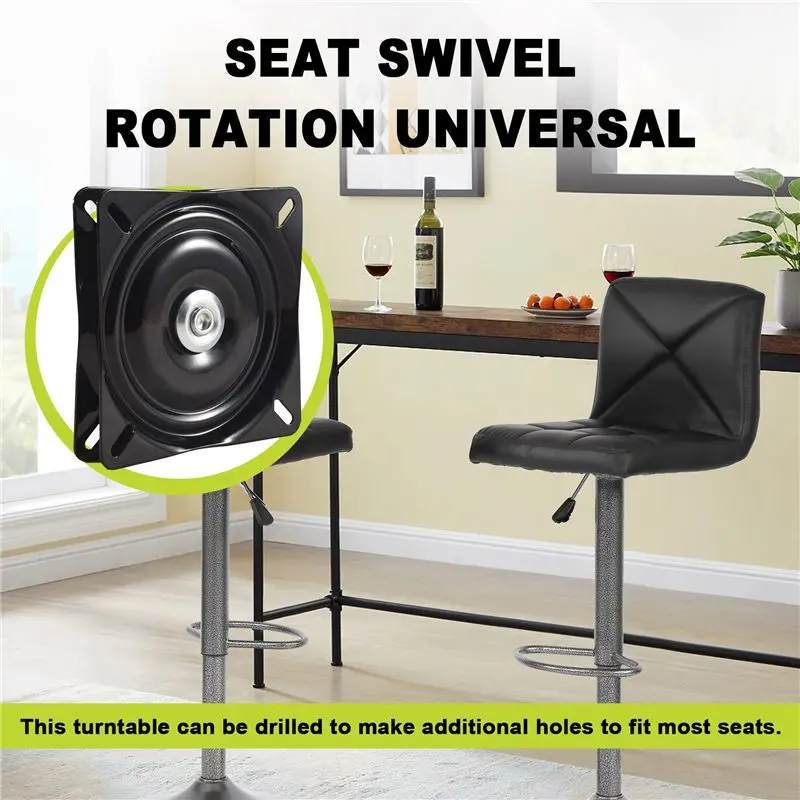 AEE5-6 Inch Boat Seat Swivel Plate Fishing Boat Marine Seat Swivel Rotation 360 Degree Rotation Universal Set