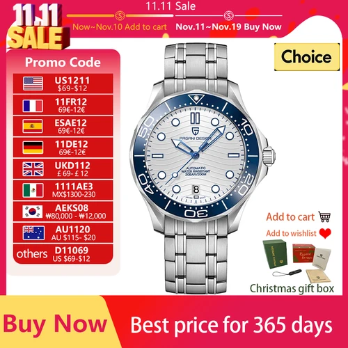 Imagen 1 del producto 2025 nuevo diseño PAGANI PD1685 relojes para hombre reloj de pulsera mecánico para hombre reloj automático para hombre Japón NH35A 20Bar reloj impermeable