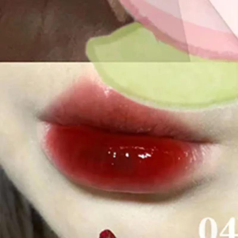 Cappuvini Cherry Wasserdichter Wasser-Lipgloss mit Spiegel-Finish, nacktes Rot, klare Tönung, Glas-Lippenöl, flüssiges Make-up für voluminösen Look