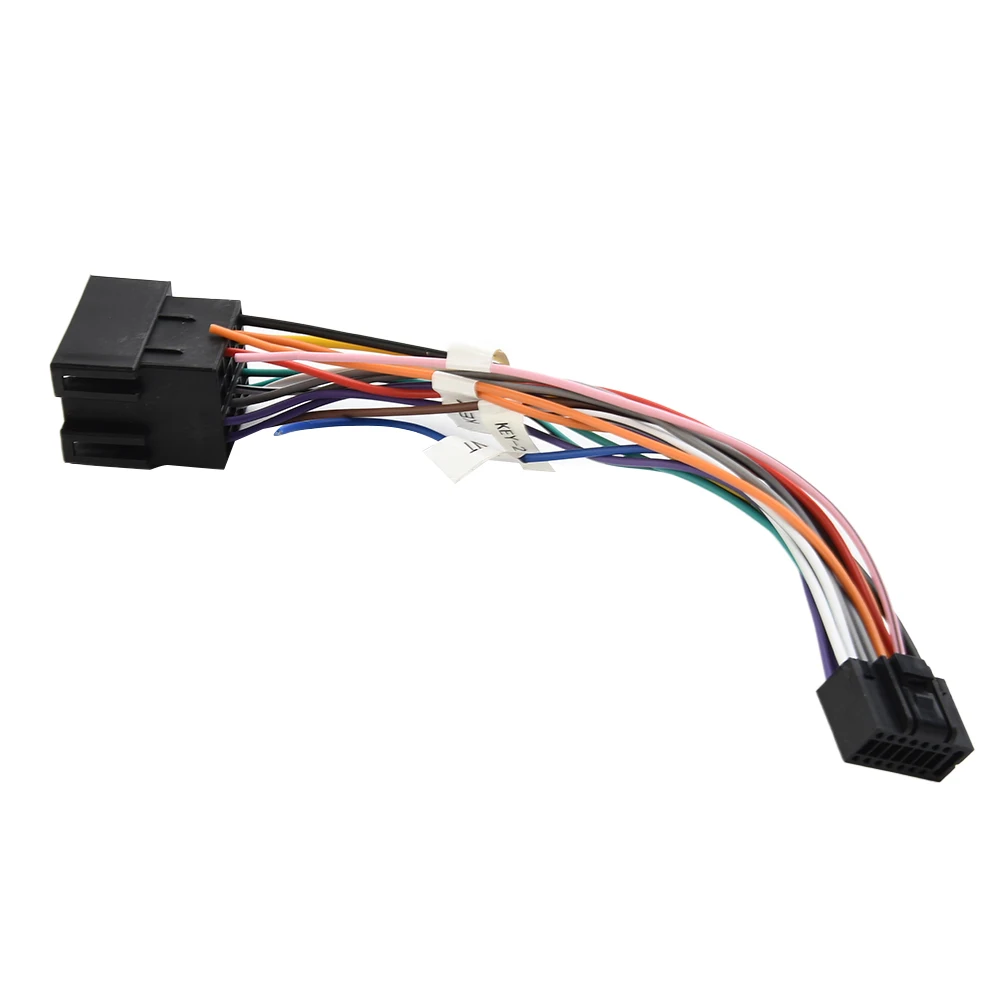 16 Pin To ISO Cable Adapter 16P Male Plug ISO Connector Wiring Harness Car Accessories Male Plug To Female Connector Wiring