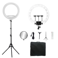 Professional 22inch Led Ring Lamp with Tripod 100W Yidoblo FS640II Ring Lights for Makeup Tattoo Video Photo Studio Stream CRI95