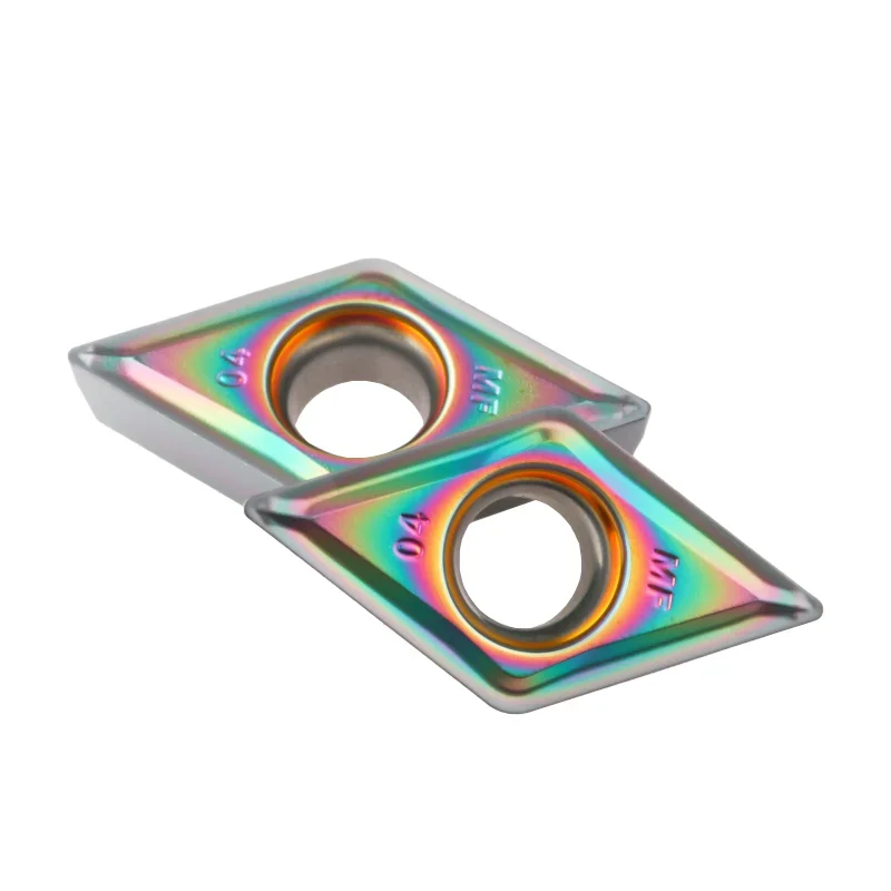 Imagem -04 - Dcmt 070204 Dcmt11t304 Dcmt11t308 Pastilhas para Torno Mecanico Metal Dura Inserir Placas de Carboneto Dcmt 11t304 070204 070208 11t312