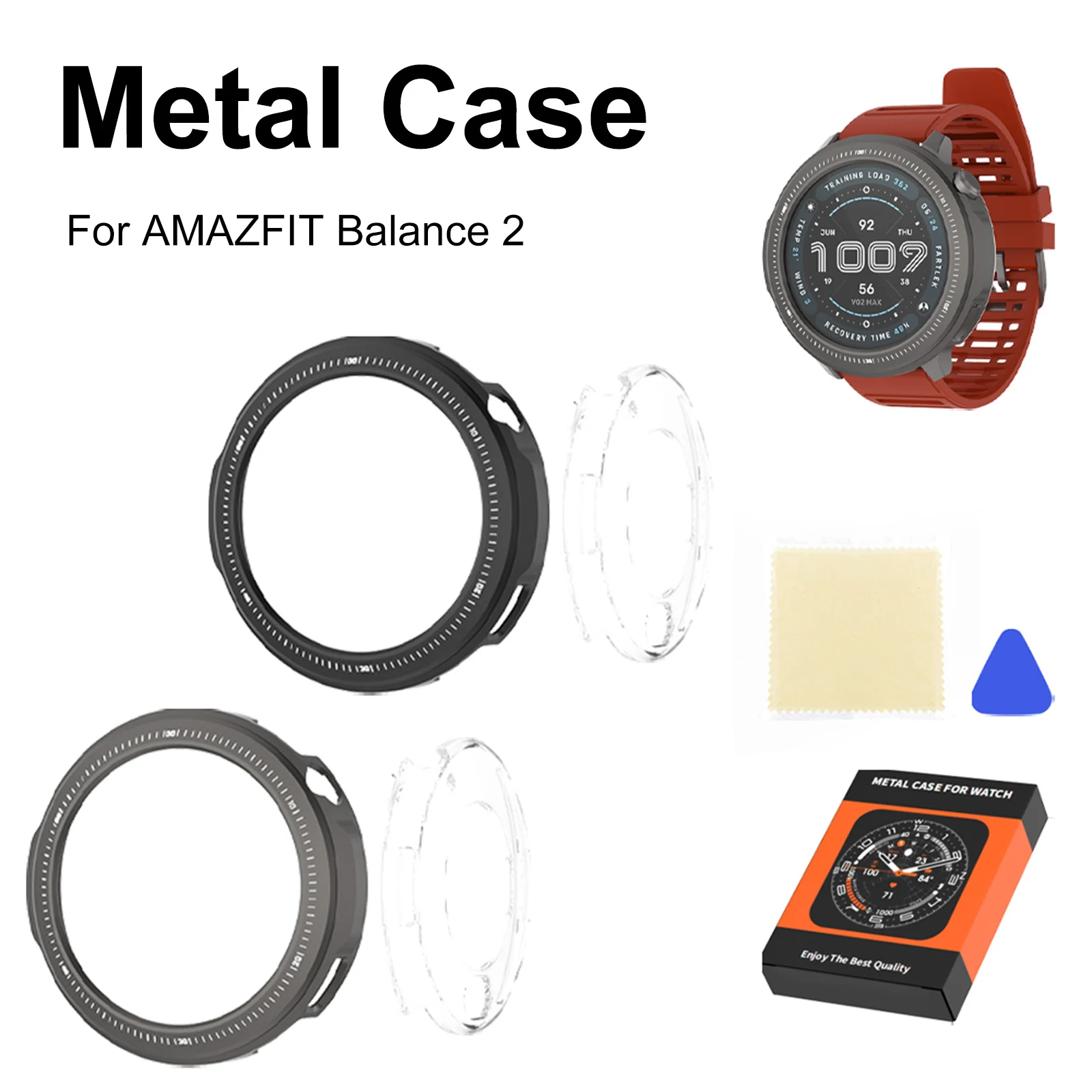 Protective Bumper Shell Hollow Accessories Protective Case Shockproof Suitable for Amazfit Balance 2 Smart Watch 47mm