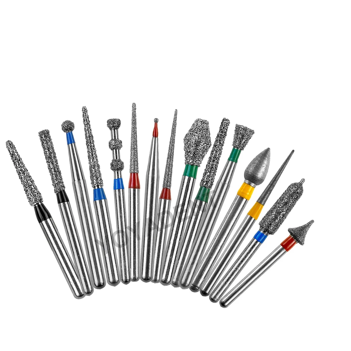 10Pcs/Pack Extra Coarse Dental Diamond Burs Dentistry Drills Dental Burs for High Speed Turbines Tools Dia.1.6mm BR Type view 4