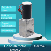 High torque Right angle worm gear reduction motor power-off self-locking low rpm 250kg  metal gearbox reducer electric dc motor