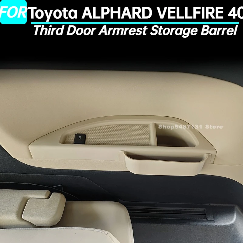 

Third Water Cup Storage Box Door Armrest Storage Barrel for Toyota ALPHARD VELLFIRE 40 Interior Accessories 2023