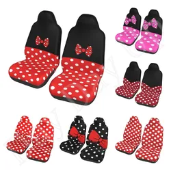 Cartoon Mouse Character Pattern coprisedile per auto Set 2 cuscino per sedile per donna auto quattro stagioni accessori per auto coprisedile