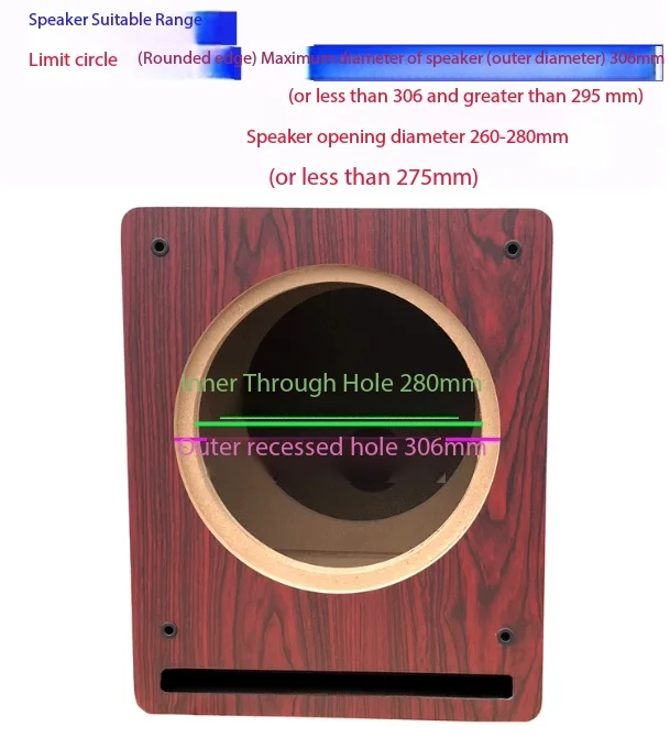 Suitable for 12-inch Subwoofer Full-range Speaker Empty Box Body Labyrinth Type Overweight Subwoofer Empty Speaker Woofer Shell