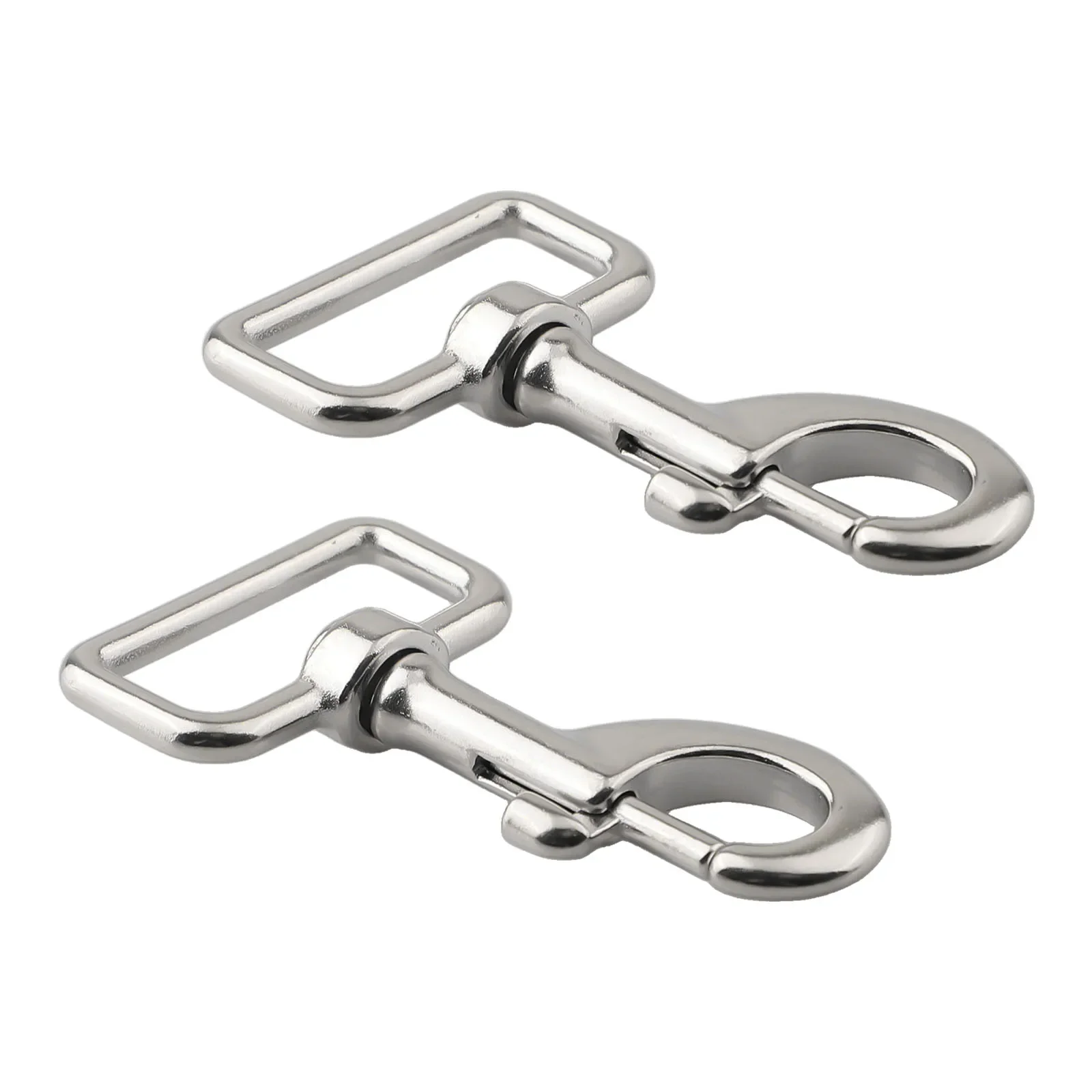 2pcs Stainless Steel Swivel Eye Bolt Snap Spring Hook Single Ended Trigger Snap Clips For Diving/Pet Leash/Key Chain/Flag