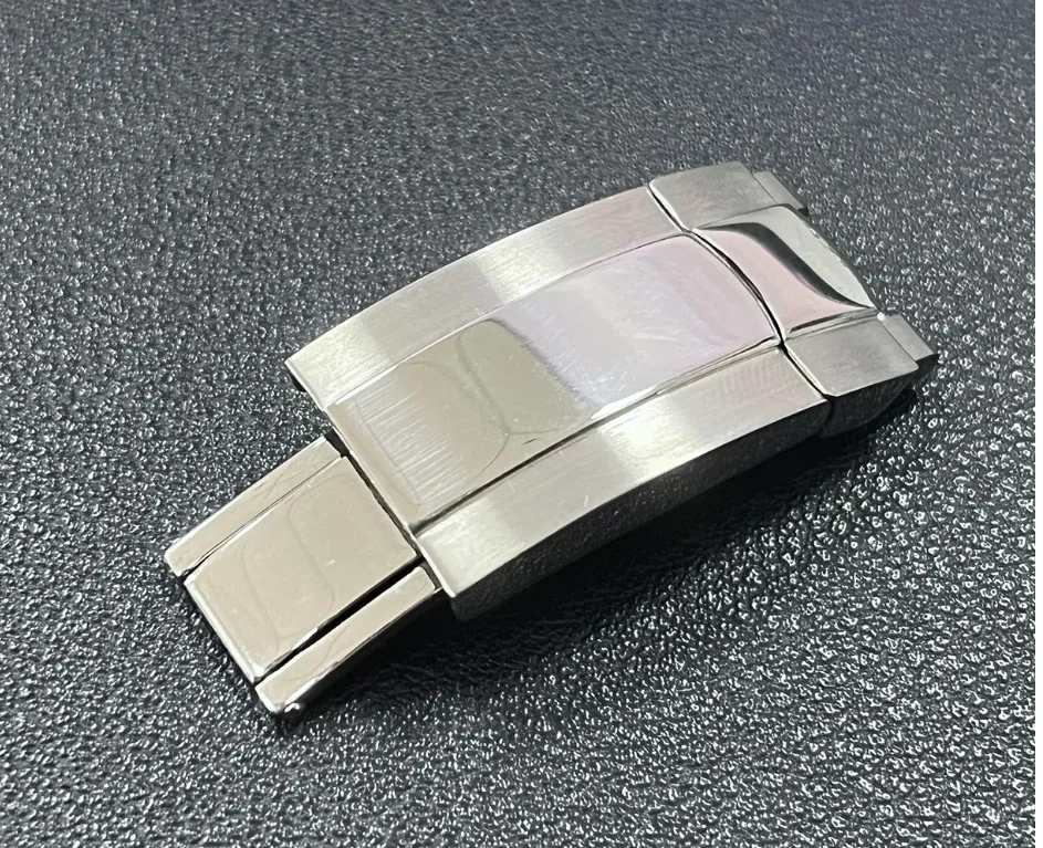 no logo 9mm×16mm Stainless Steel Folding Buckle Metal Lock For Rolex Watch Band Strap Deployment Clasp