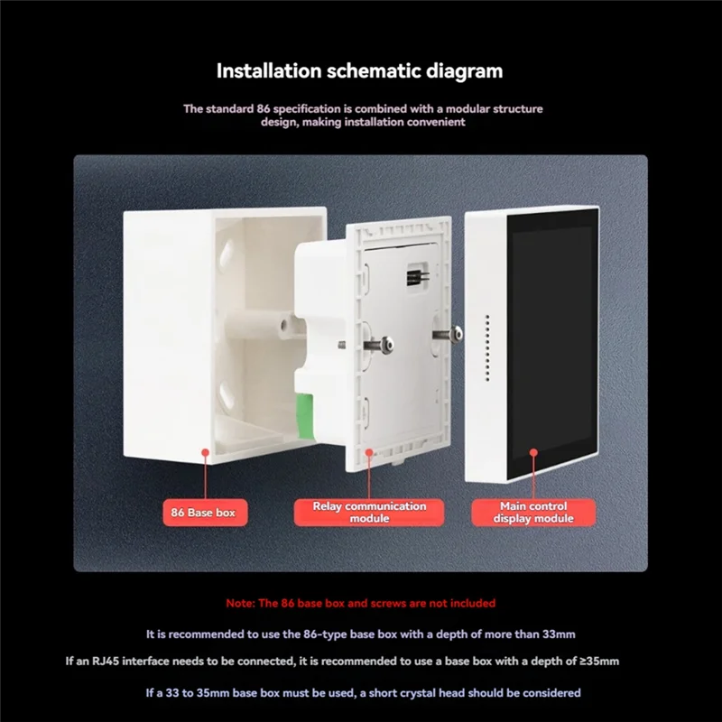 N05R 4 Zoll Smart Scene Wandschalter 86-Typ Touchscreen Center Control Panel RV1106G2 0,5TOPS